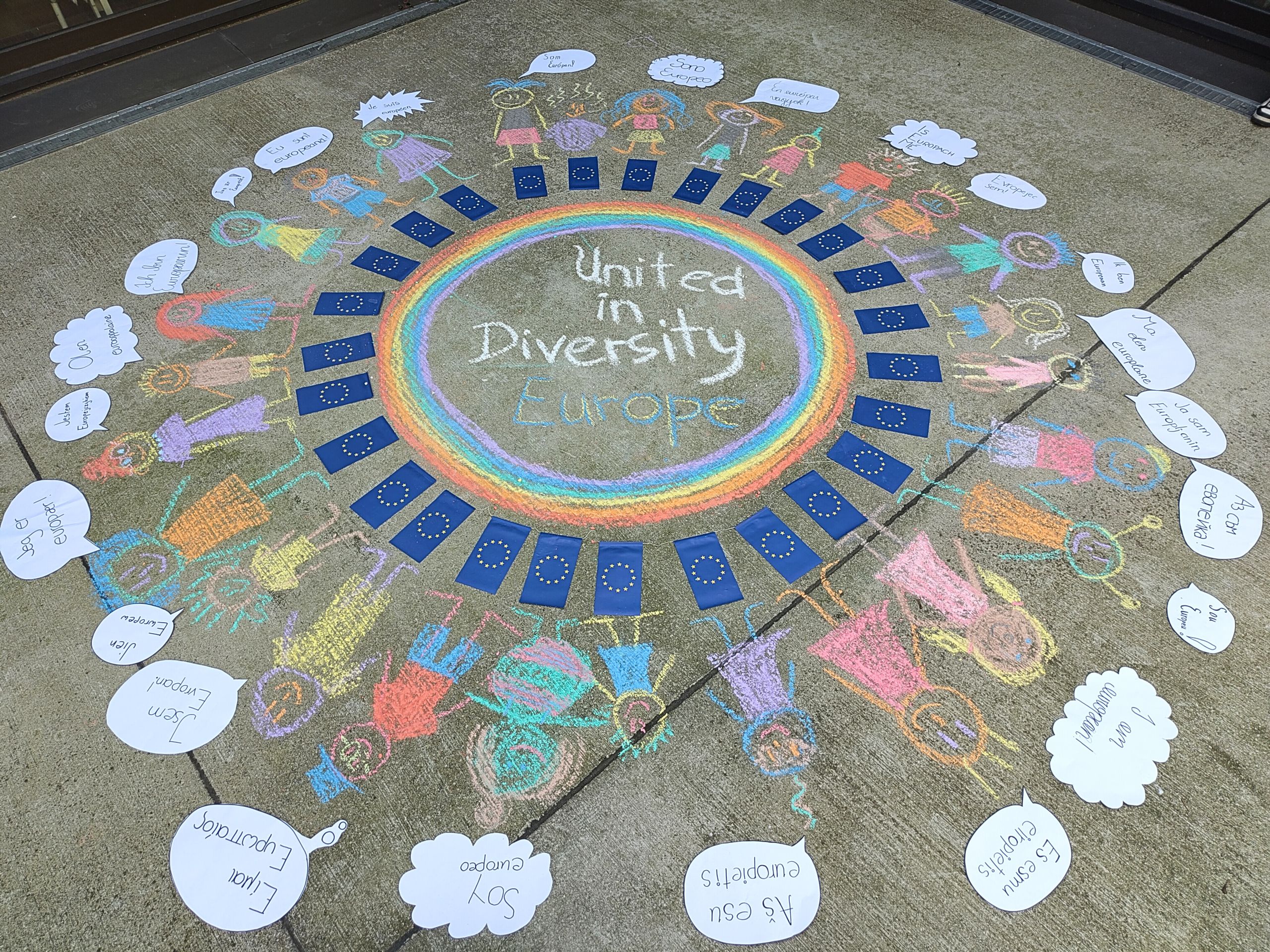 6A_What it means to be European_Chalk Art Collage_CLIL Geography